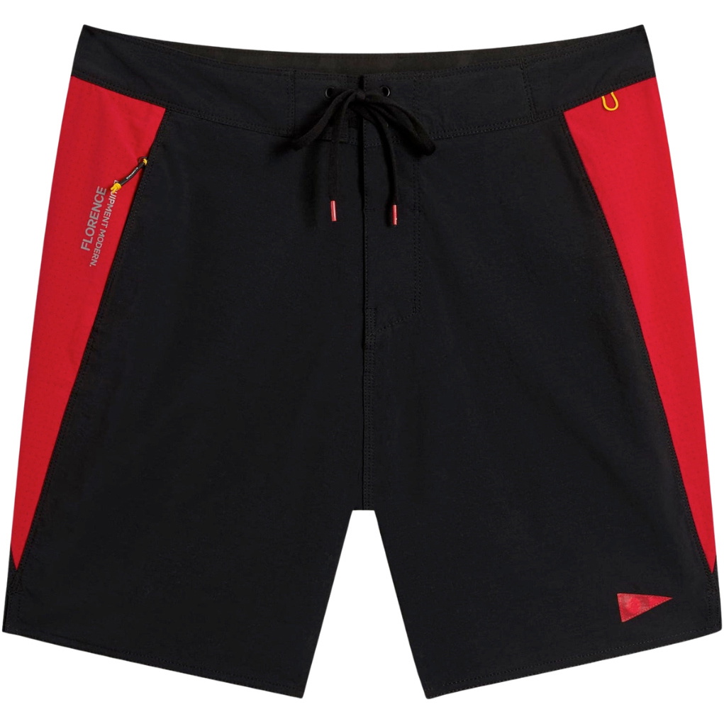 2026 Calções De Banho Masculinos Florence Marine X Cordura Airtex FMBS00058 - Black Racing Red